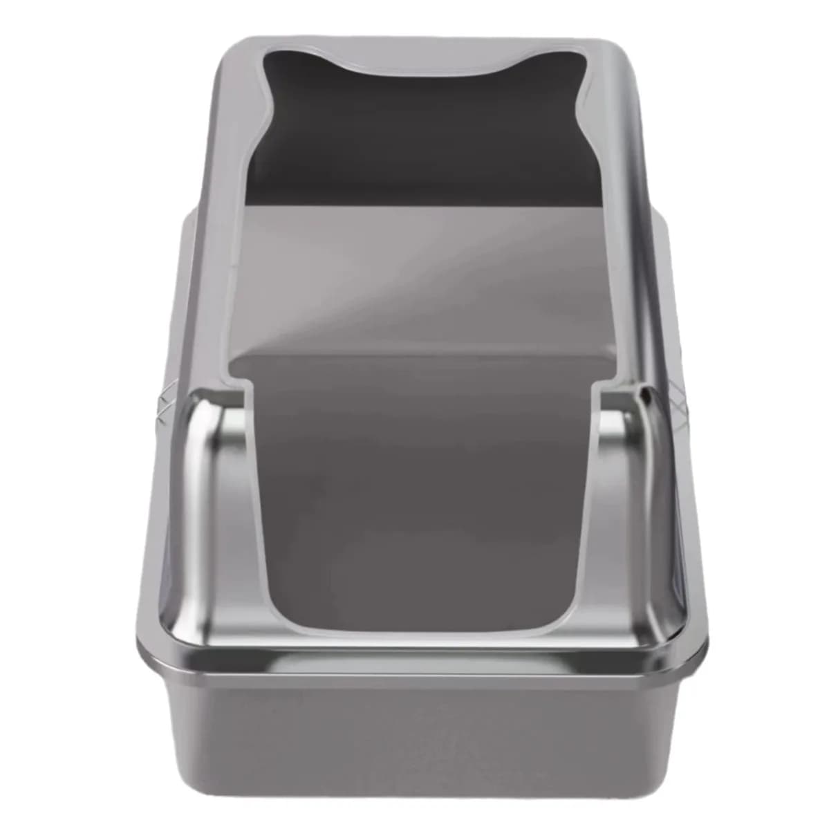 in Stock Stainless Steel & Plastic Cat Litter Box Large Capacity Easy to Clean Rectangle Design