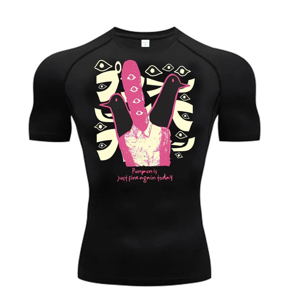 Oyasumi Punpun Compression Vintage Washed men Punk Vintage Grunge Comfortable Pastel Digital Pop Culture Psychedelic Punk