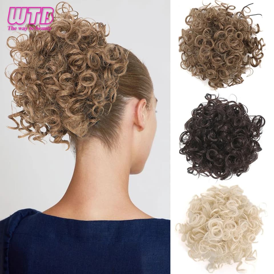 Horsetail Extensions With Corrugated Drawstring Unordered Cloth Hair Pie Riccia For Brown Women Synthetic Clip on Hair Cloth Pieces