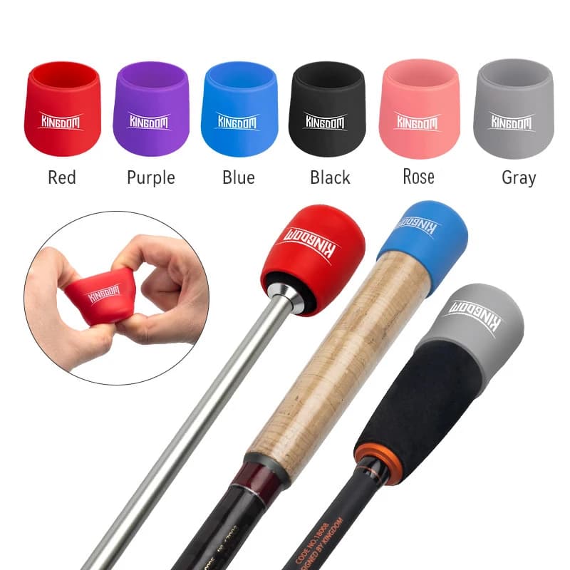 Kingdom Protective fishing rod handle Cover cover Silicone rod cap Accessories for fishing gear Protect the instrument