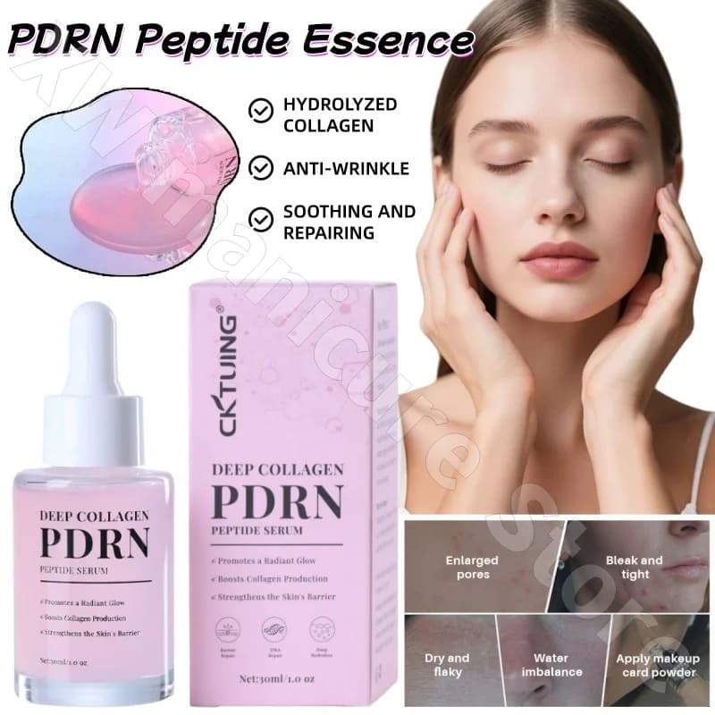 PDRN Peptide Essence Idratante e lenitiva Riparazione Essenza di collagene idrolizzato Pelle sensibile Adatta per 30 ml