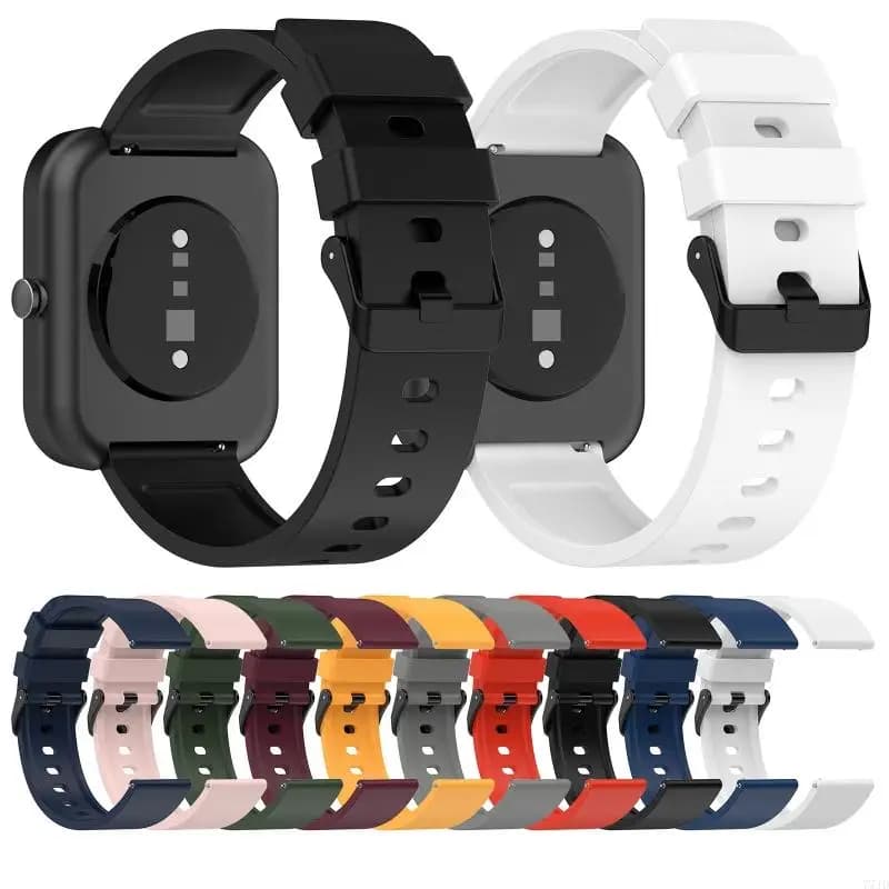Banda in silicone da 77JD compatibile per AmazItPop BIP-3 2Mini Sport Watch Stracciata Bracciale morbido Bracciale Sudore a