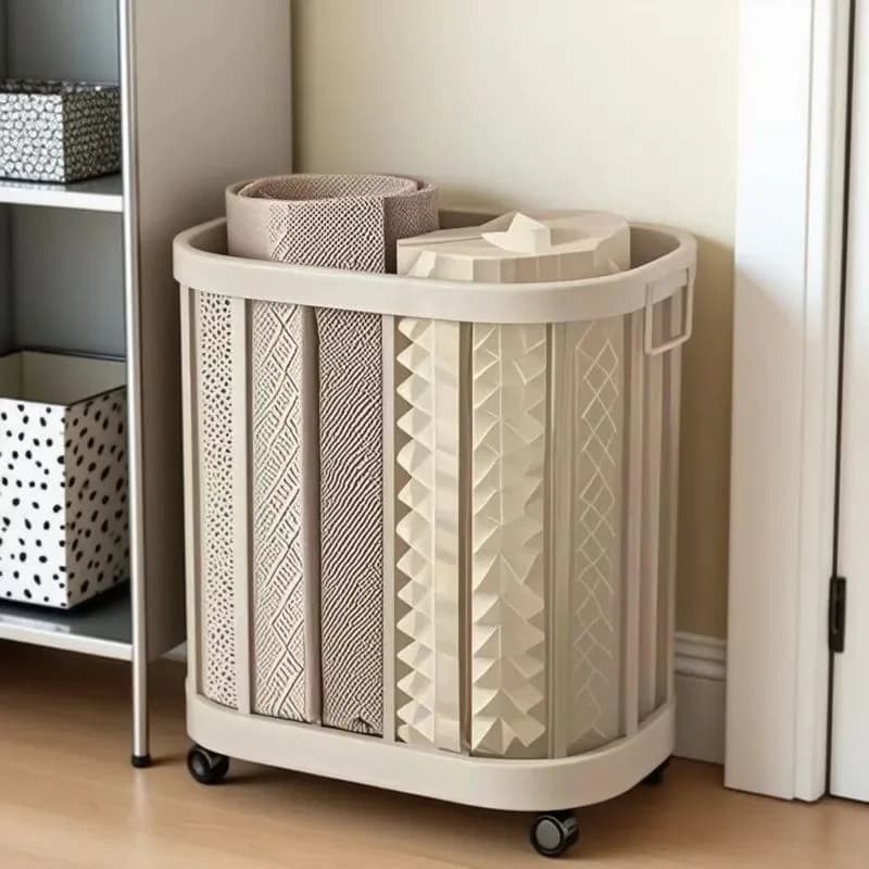 Simple Modern Shelf Yoga Mat Storage Shelf Wheel Storage Tools Bedroom Floor Shelf