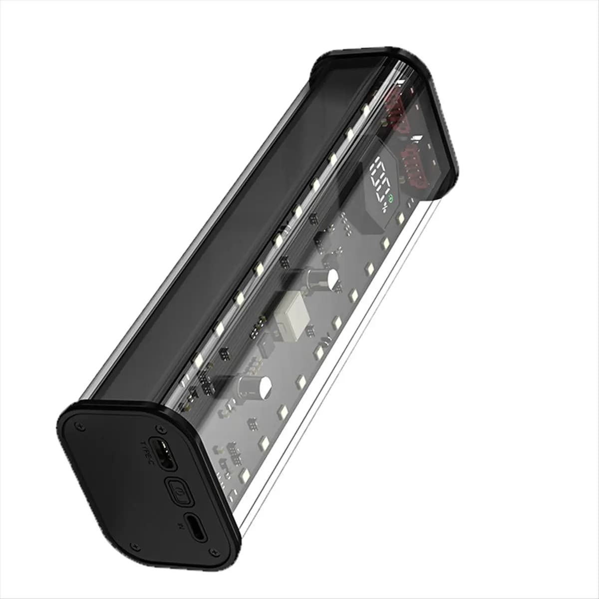 ABGN 21700 DIY Power Bank Case Supports 4x21700 Batteries PD20W Powerbank Case LED Screen Transparent Battery Storage Shell B