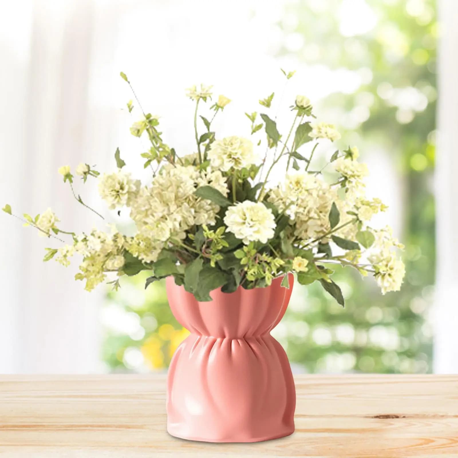 Flower Vase Plant Pot Minimalist Decorative Vase for Desktop Office Living Room Restaurant