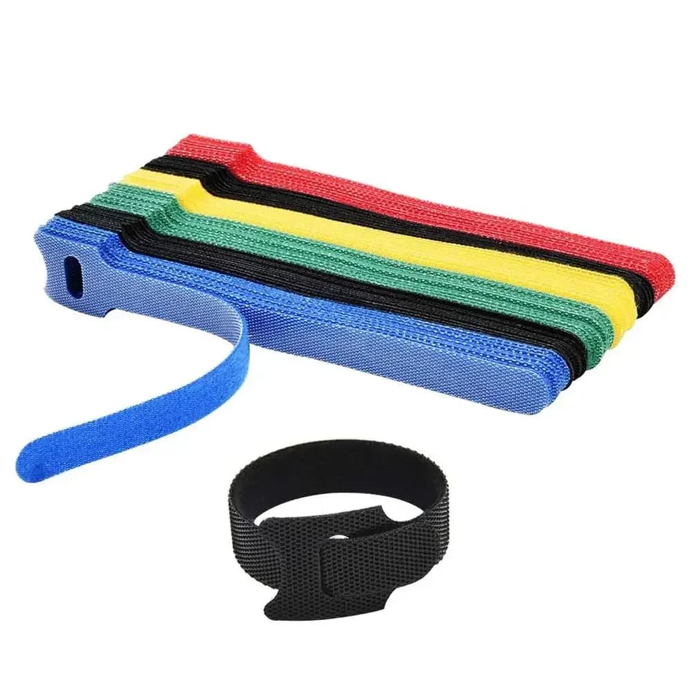 50 pz 15cm riutilizzabili gancio e anello fascette di fissaggio cinghie organizzatori di cavi multiuso per nastro di gestione dei cavi