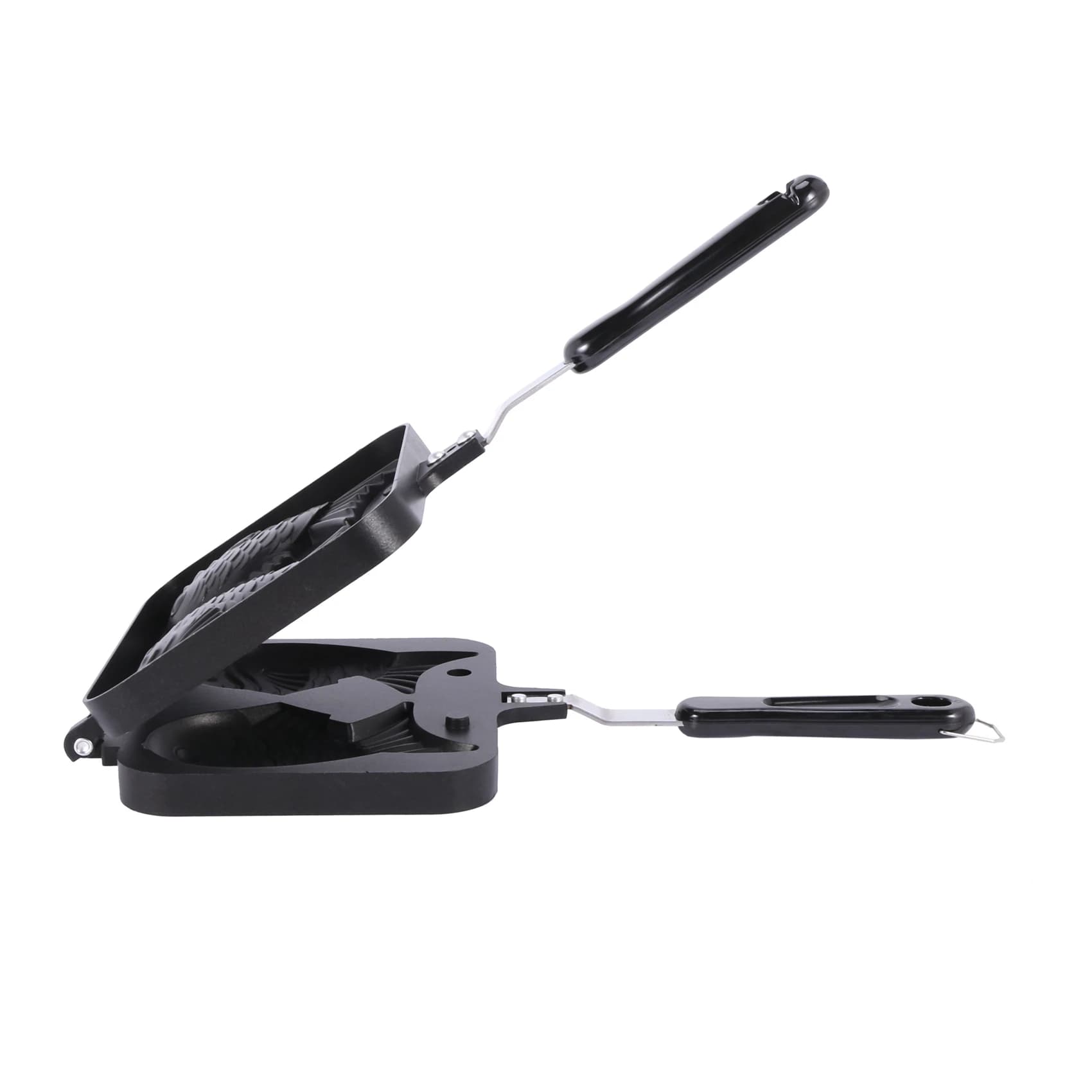 LLCS-2X Piastra per Taiyaki a Forma di Doppia Pesce, Macchina per Waffle e Dolci Caldi, Padella Doppia per Pancake Giapponesi