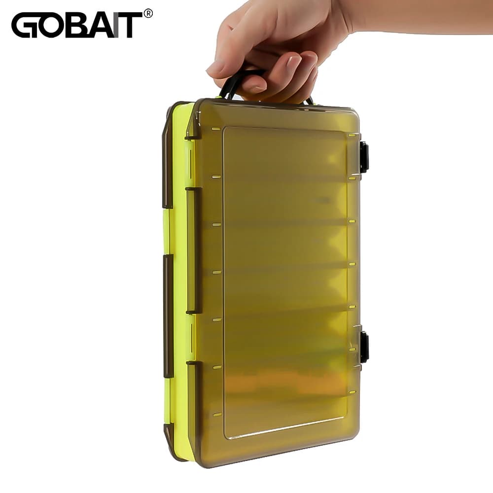 Extra large fishing equipment boxes Double layer bait container Portable bait container Multiple compartments Toolbox Plastic case