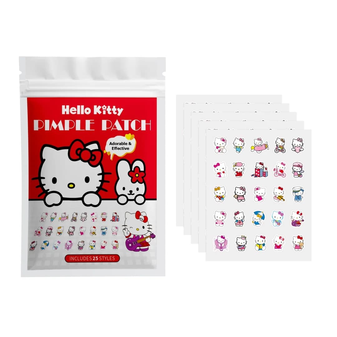 Cerotti per l'acne, adesivi per l'acne, cerotti per l'acne del viso, correttore, adesivi correttori 125 pezzi Hello Kitty