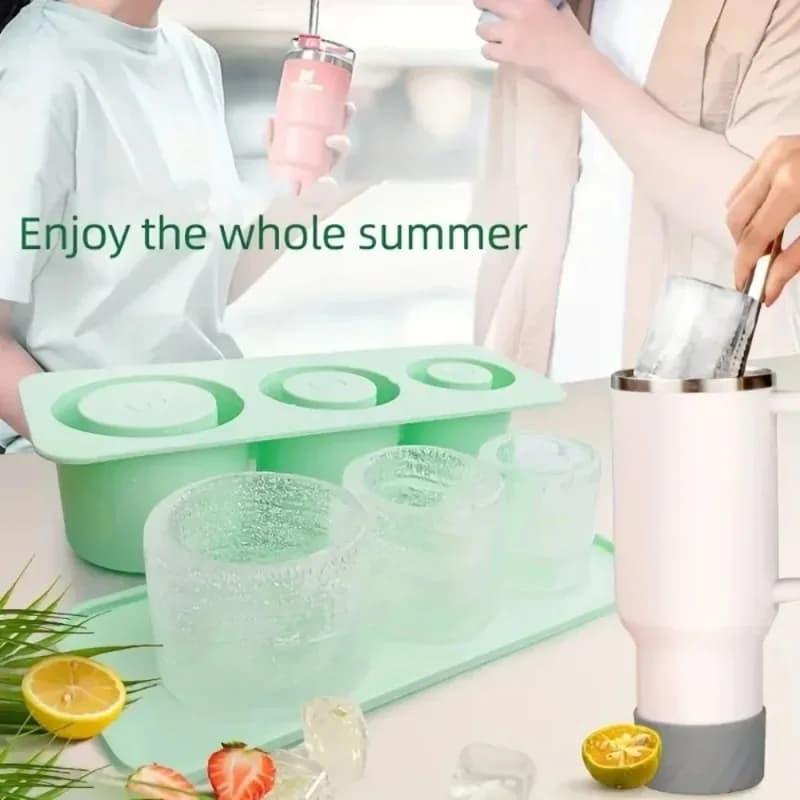 Stampo in silicone per cubetti di ghiaccio, congelamento rapido, facile da rilasciare, per bicchieri tumbler – Strumento da bar e stampo per cocktail