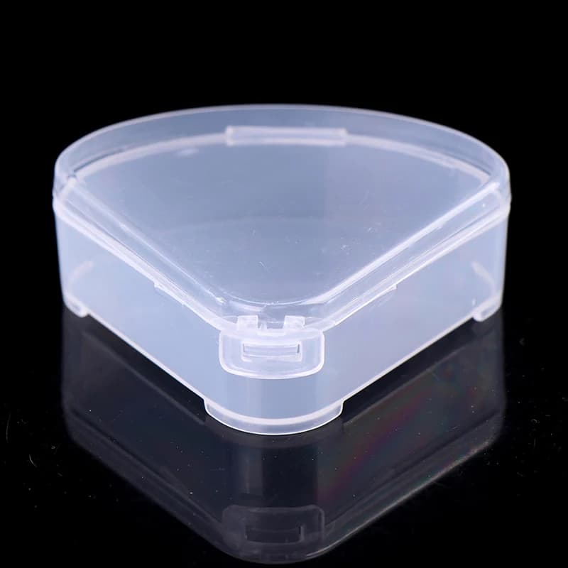 * * Hot Sale Portable Triangle Sponge Transparent Cosmetic Bag Makeup Puff Box Storage Case