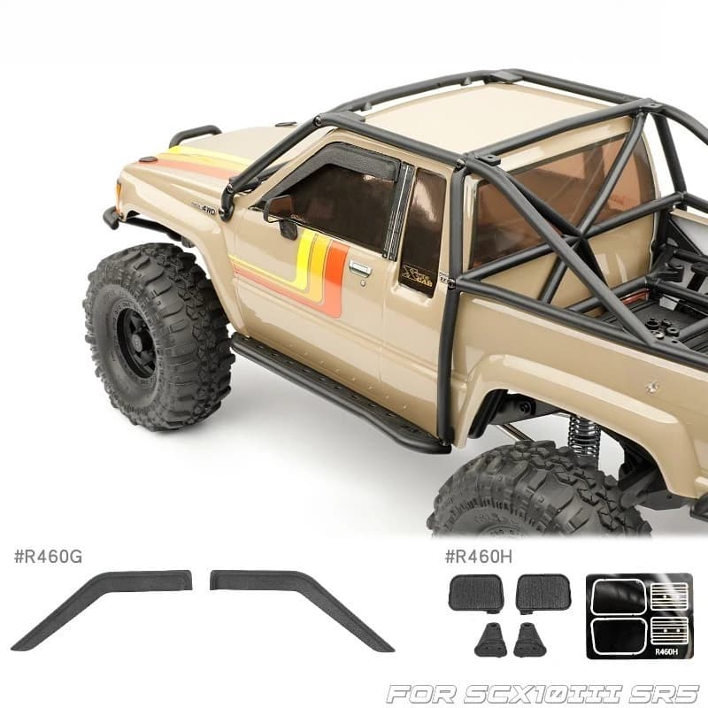 Kit Parapioggia e Specchietti Laterali per Axial SCX10 III 1987 Toyota SR5 1/10 RC Crawler - Visiere Finestrini e Guarnizioni Antipioggia - Parte di Aggiornamento