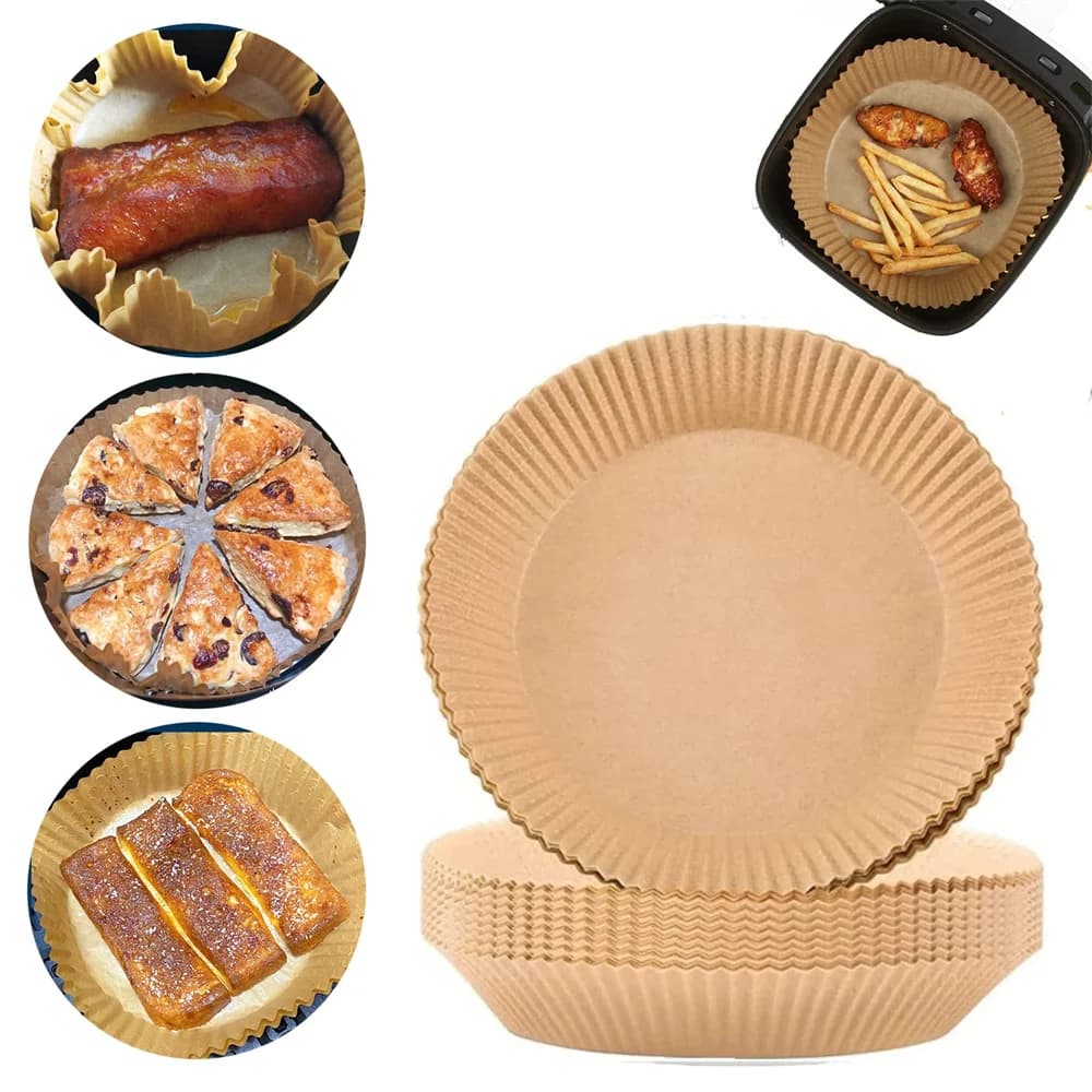 50/100/200 Anti-stick paper parts Air fryer, Special Siliconate Paper for Cooking