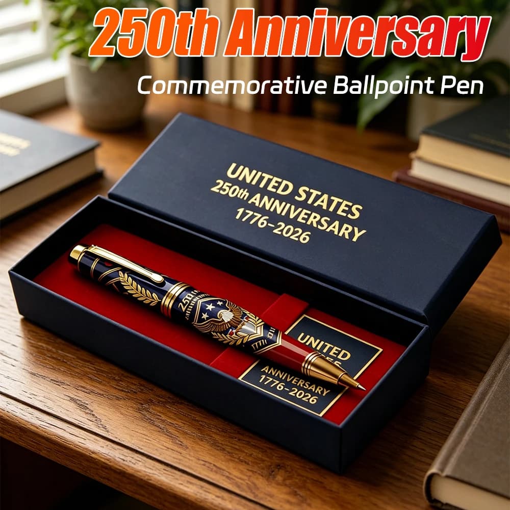 1/2/3/4/5PCS 2250th Anniversary Commemorative Ballpoint Pen Patriotic Engraved Gel Pen 1776-2026 Commemorative for Men Lawyers