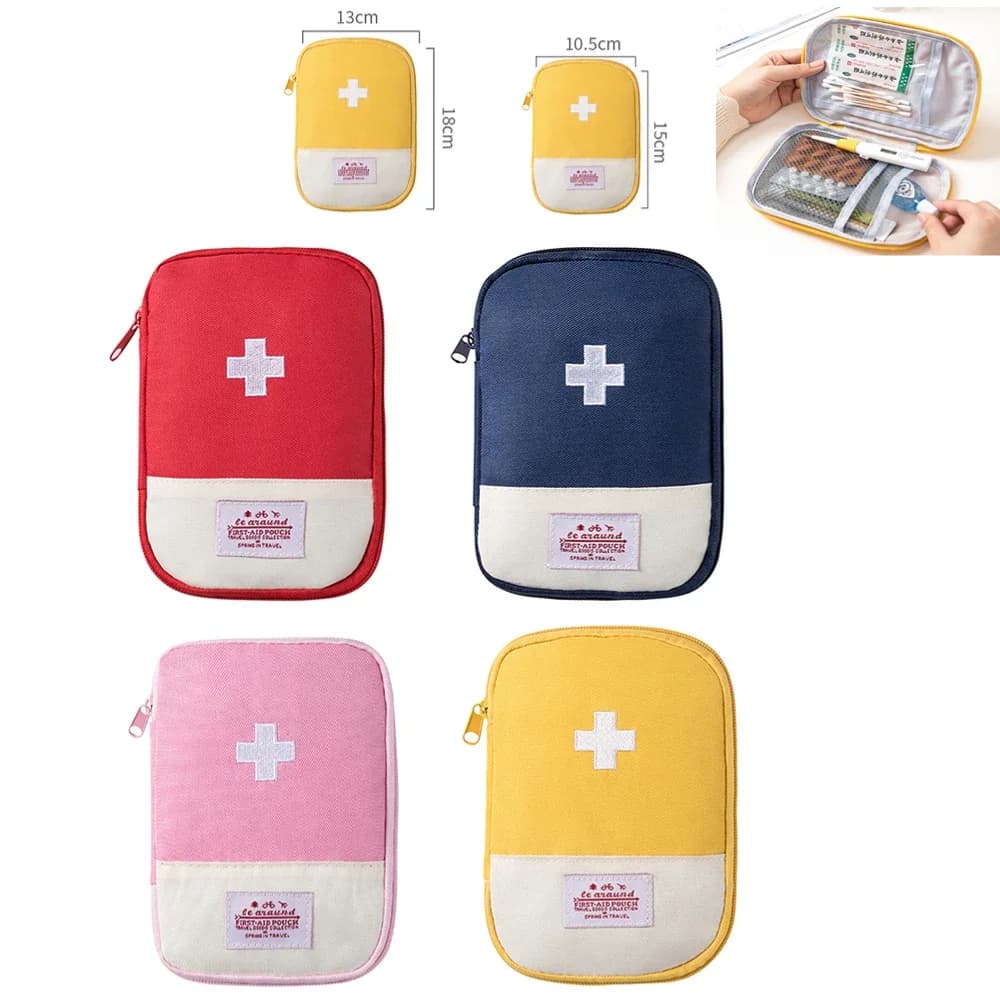 Kit medico di pronto soccorso portatile da viaggio campeggio all'aperto utile Mini borsa per la conservazione della medicina borsa per la sopravvivenza di emergenza da campeggio custodia per pillole