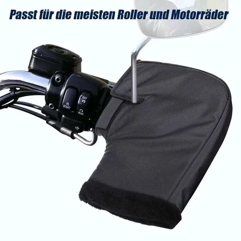 Motorcycle Handlebar Windproof PU Winter Thick Warm Handlebar Muffs Thermal Cover Gloves Universal for Motorcycles Scooters
