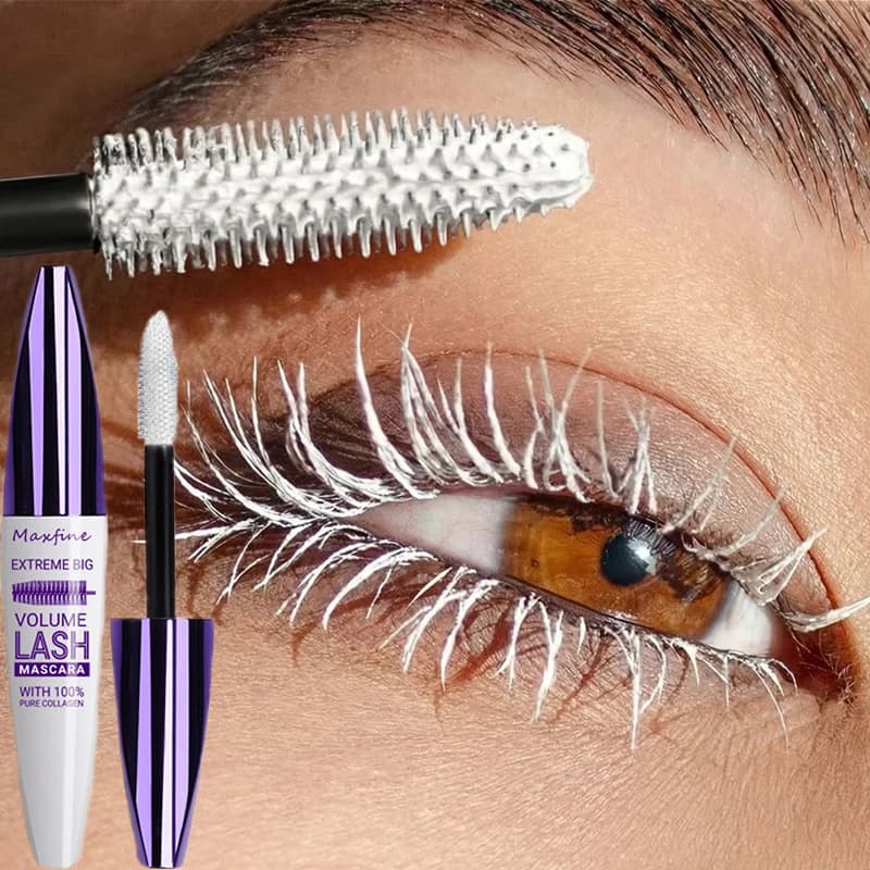 5D Silk Fiber Blue Mascara Waterproof Long-lasting Fast Dry Non-smudge Curling Thick Mascara Lengthening Eye Lashes Makeup Tools