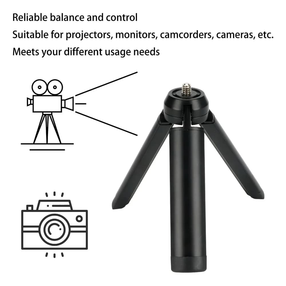 Extensible tripod in Robust and Durable Aluminum Alloy, Lightweight and Portable Selfie Stick, Tripod for Webcam and Mobile Photography
