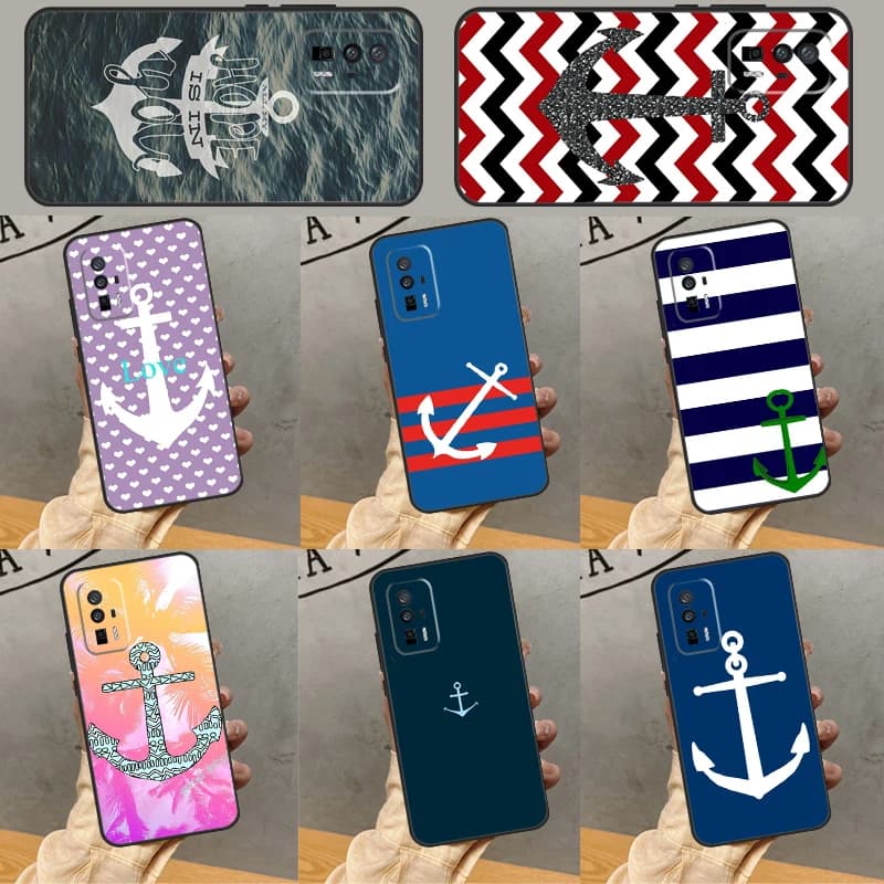 Nautica Ancoraggio Barca Mare Caso Per Xiaomi 15 Ultra 13 14 11T 12T 13T 14T Pro POCO X7 X3 X5 X6 Pro M6 F5 F6 Pro Copertura