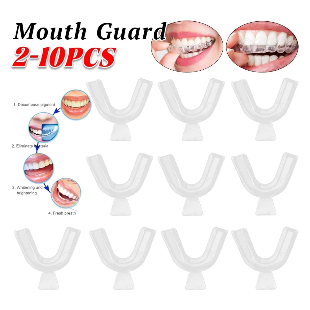 Set of 2 Soft Silicone Dentali Protections for Orthodontics, Tooth Whitening, Oral Hygiene and Tooth Care