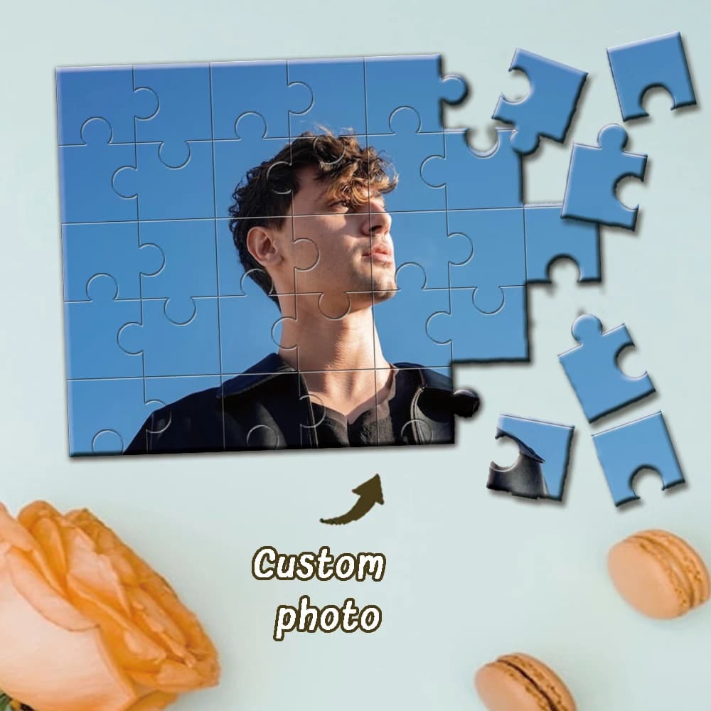 Puzzle in Legno Personalizzato con Foto 35/300/500/1000 Pezzi, Decorazione Primaverile per la Casa, Regalo Fotografico Personalizzato per Rafforzare i Legami Familiari e Ricordi