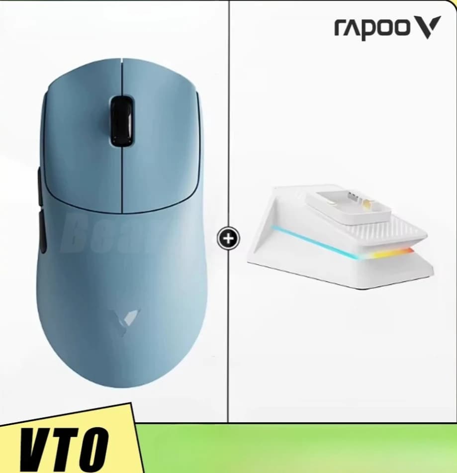 Mouse RAPOO VT0 Leggero Dual-Mode Dual-8K 2.4G Wireless PAW 3398 Mouse da Gaming Ergonomico per E-sports di Piccole e Medie Dimensioni