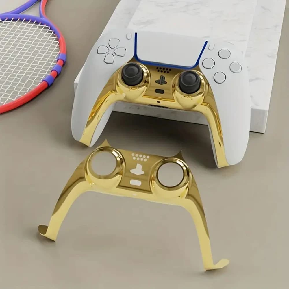 Guscio controller di ricambio cromato fai-da-te Guscio decorativo lucido Copri piastre personalizzate compatibile con controller PS5