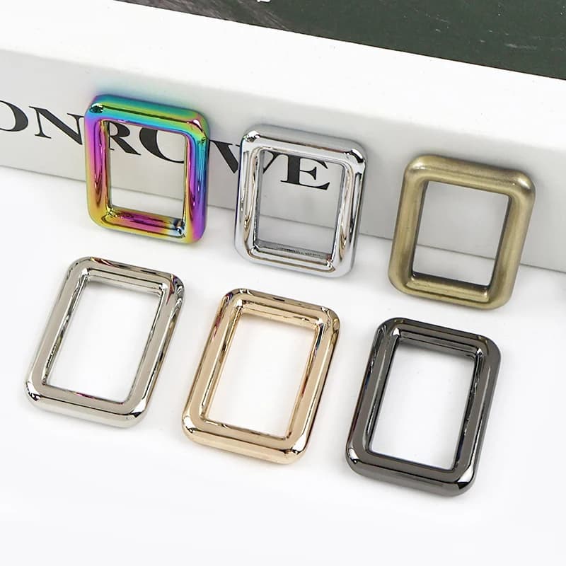 10/20 Pz 15-38mm Fibbia Quadrata In Metallo Fibbie Per Cintura Regolabili Cinghia Del Sacchetto Collegare Chiusura Anello Rettangolare Accessori Hardware FAI DA TE