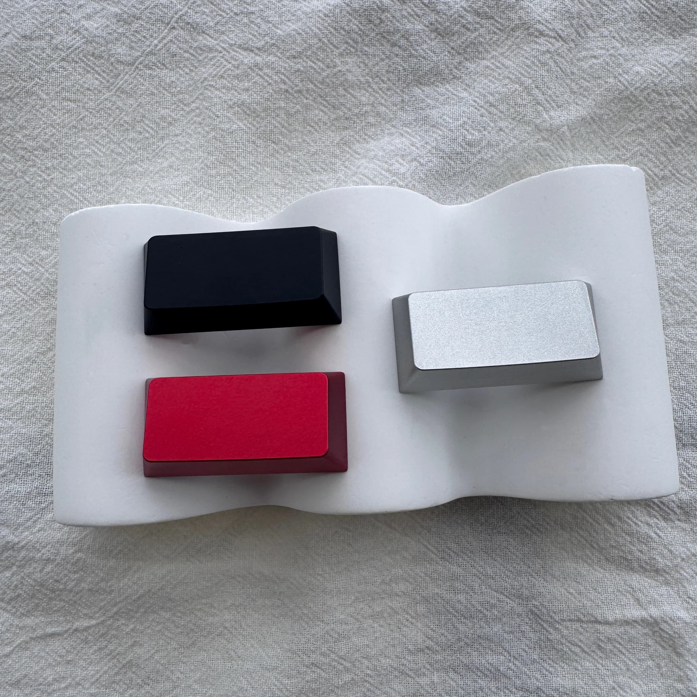 2u R1 Chiave del cambio Copritasto in lega di alluminio Profilo OEM Copritasto vuoto per tastiera meccanica Interruttori Cherry MX Gateron Kailh