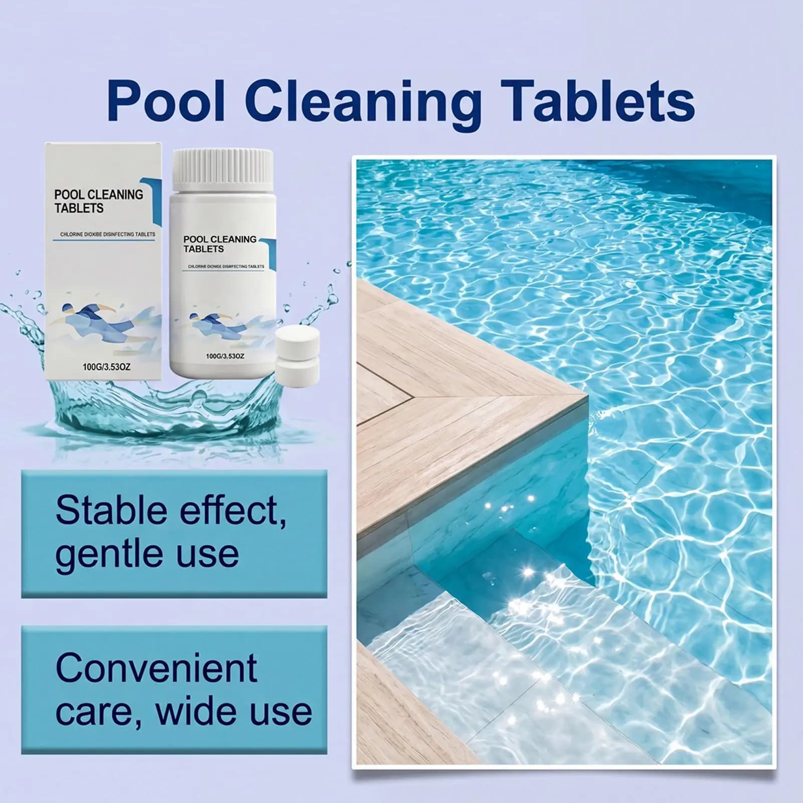 Pastiglie per piscina: Elimina macchie e odori, detergente per piscine, spa, vasche idromassaggio e sistemi di depurazione domestici