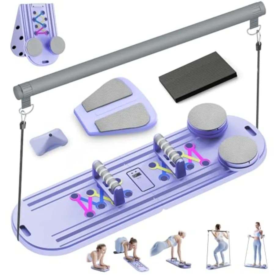Pilates BoardPilates Reformer Set Ab Roller Wheel Abdominal Training Equipment for abdominal and central strength Exercise for gym at home