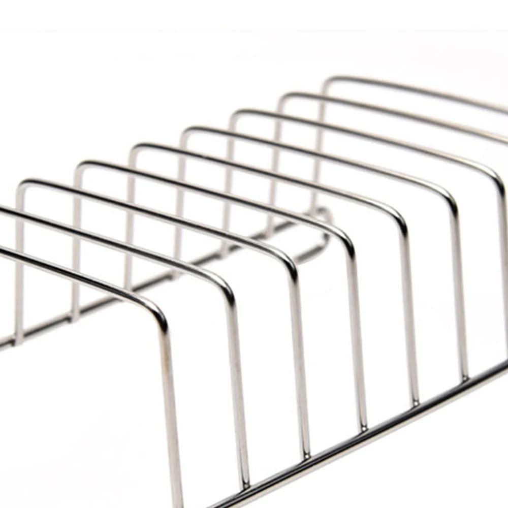 Griglia di raffreddamento per pane in acciaio inossidabile Supporto per pane tostato Griglia di raffreddamento per ristorante Accessori per friggitrice ad aria rettangolare Porta pancake per la casa