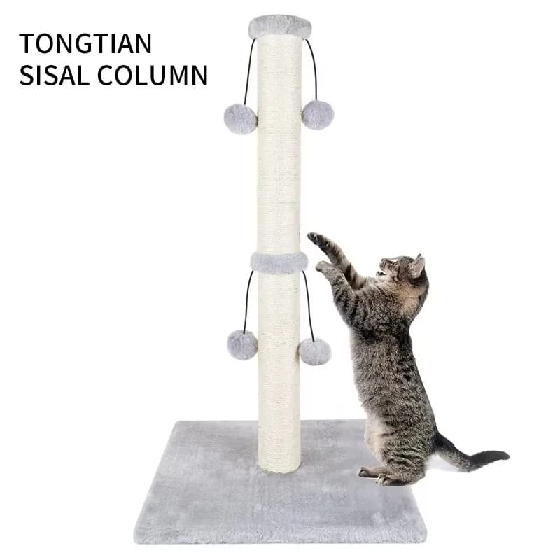 Tiragraffi per Gatti Personalizzabile, Ecologico e Durevole, con Palla da Gioco, Stile Moderno Classico, Corda di Sisal, Confezionato in Cartone
