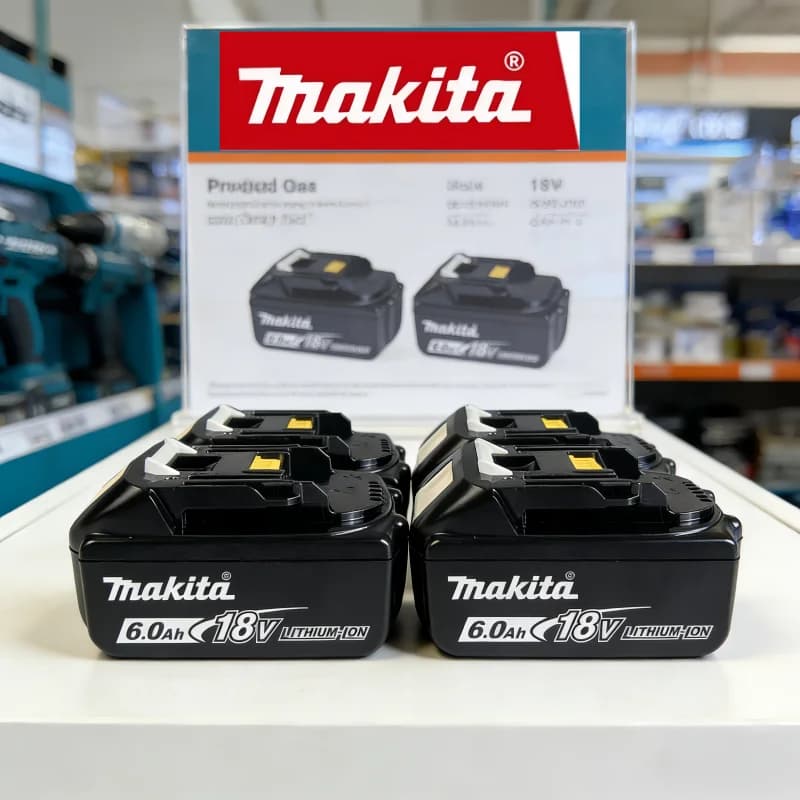 New Original Makita 18V Battery 6ah,With Battery Indicator Rechargeable Makita Battery,BL1830 BL1840 BL1850 Power Tool Battery