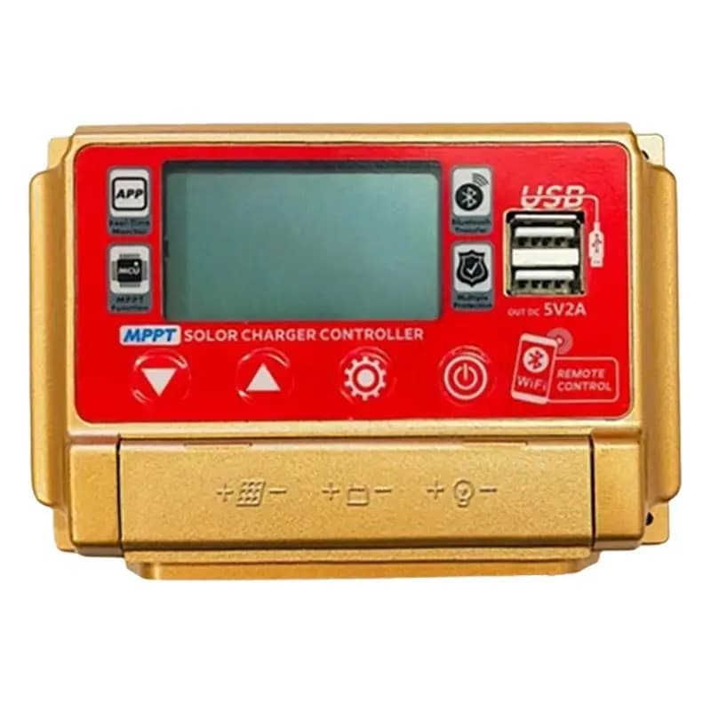 Regolatore di Carica Solare MPPT B03C-12/24V con Wifi e Bluetooth, Regolatore Intelligente per Pannelli Solari e Batterie