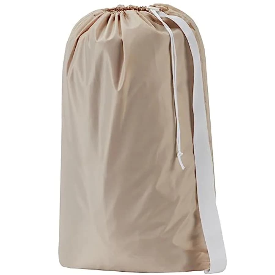 XL Nylon Laundry Bag with Strap, Large Dirty Clothes Organizer, Easy Fit a Laundry Hamper or Basket, Can Carry Up to 4 Loads of