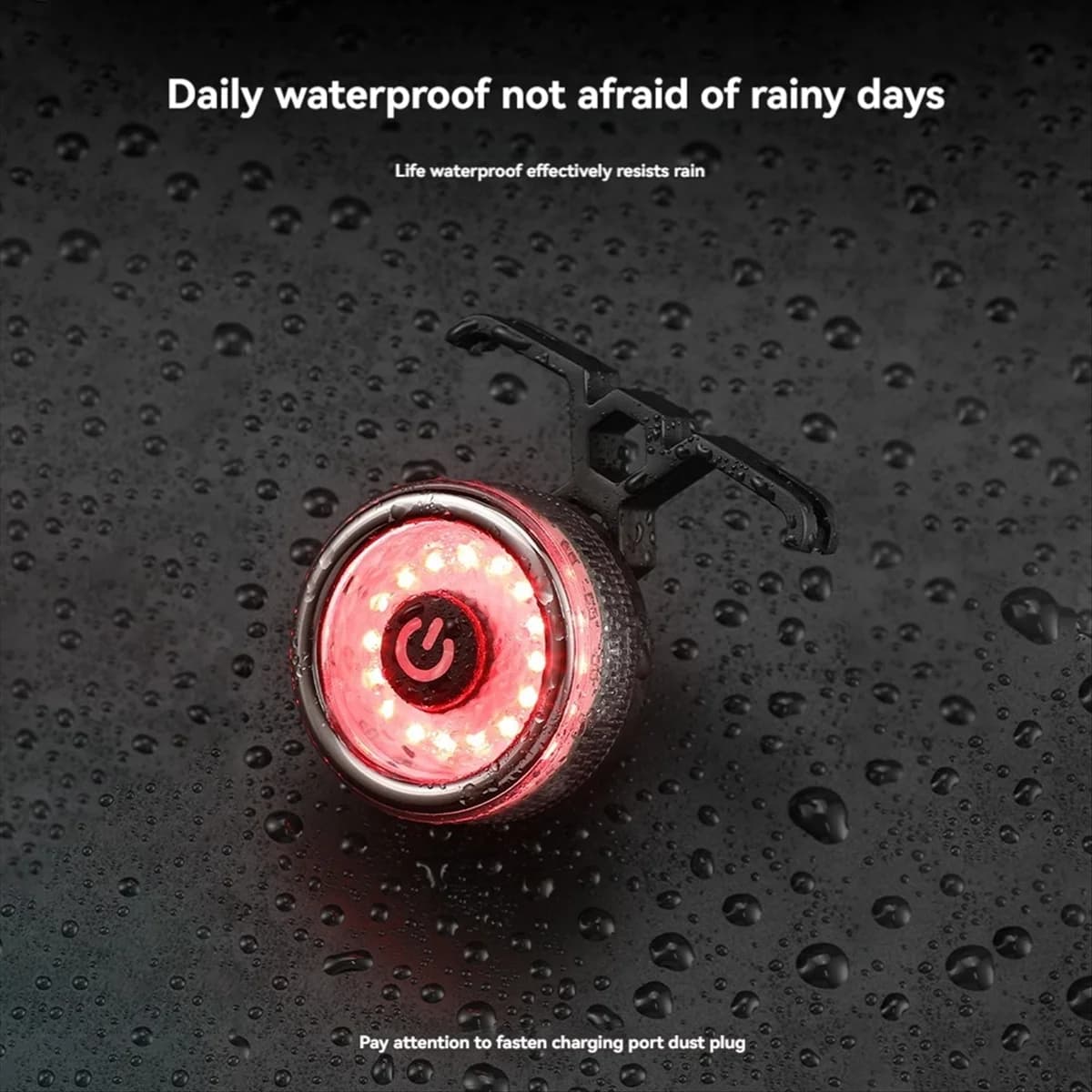 Automatic Brake Detection Light for Bicycle Waterproof LED Type C Recharge Rear Bicycle Light Accessories for Bike Back Lights B CALDO