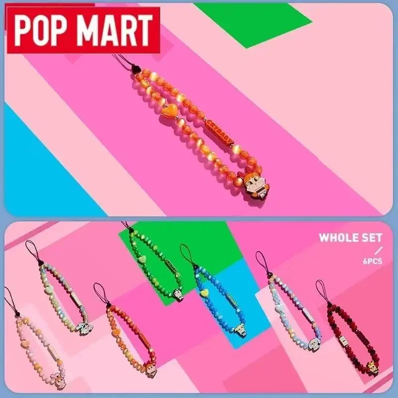 POP MART Crybaby X The Powerpuff Girls Series Fascino del telefono Scatola cieca autentica Scatola misteriosa Indovina borsa Giocattoli Bambola Anime Figura Desktop