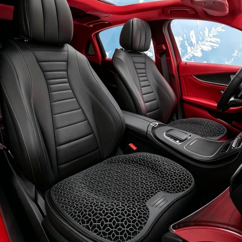 Cuscino in Gel 1 Pezzo Design a Nido d'Ape per Auto e Ufficio, Traspirante, Supporto Ergonomico, Leggero, Lavabile in Lavatrice