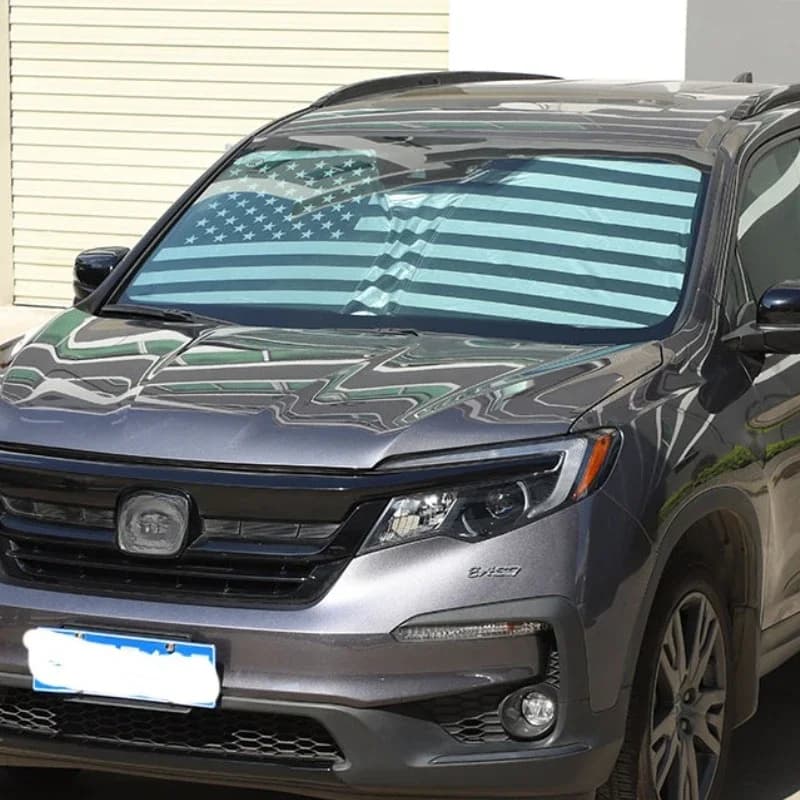 Nastro d'argento Parabrezza anteriore per auto Parasole Protezione solare Visiera Parasole Accessori interni per auto per Honda Pilot 2016-2022