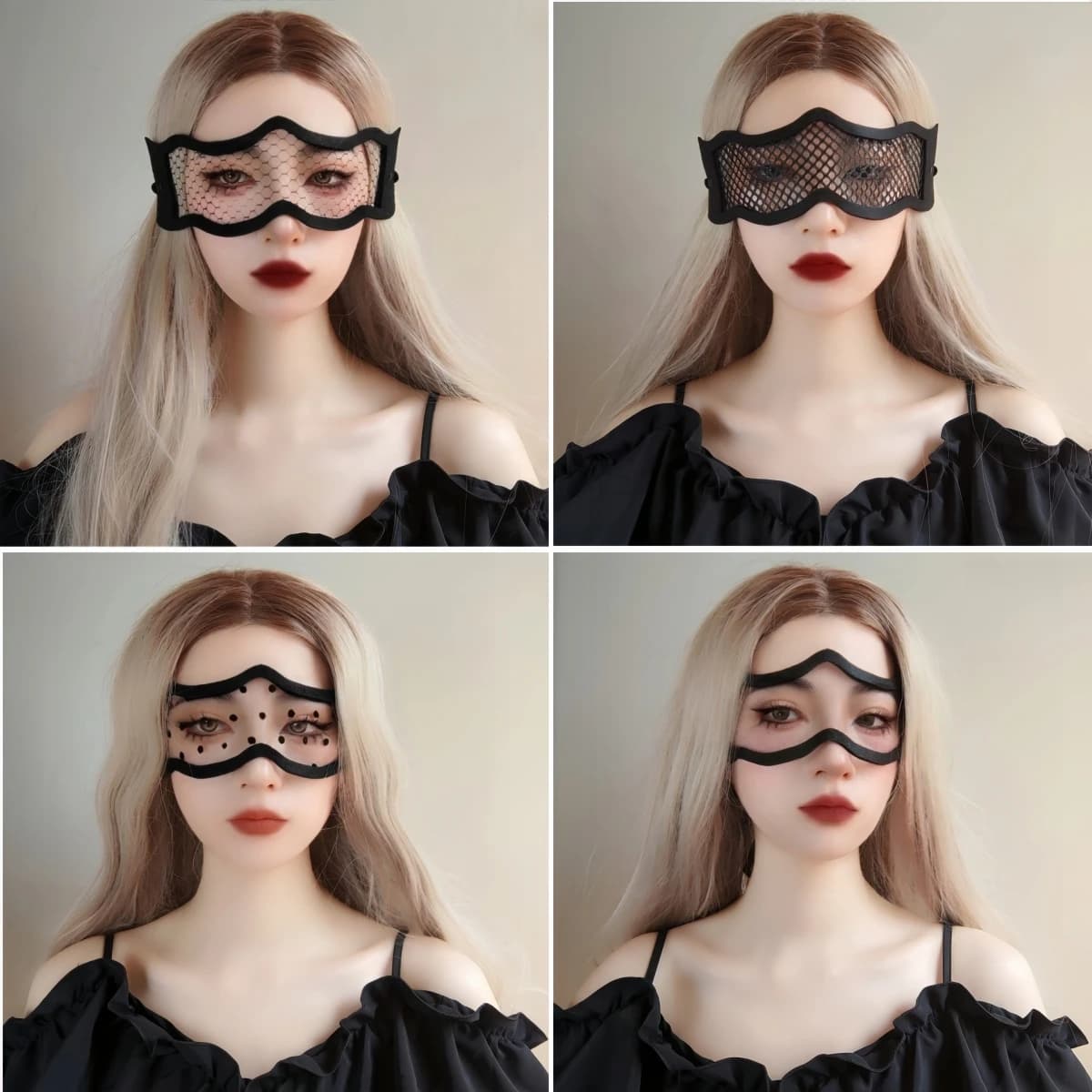 Sexy Women's Masquerade Mysterious Eye Mask Reusable Cosplay Exotic Accessory for Halloween Prom Masquerade Party Face Ball