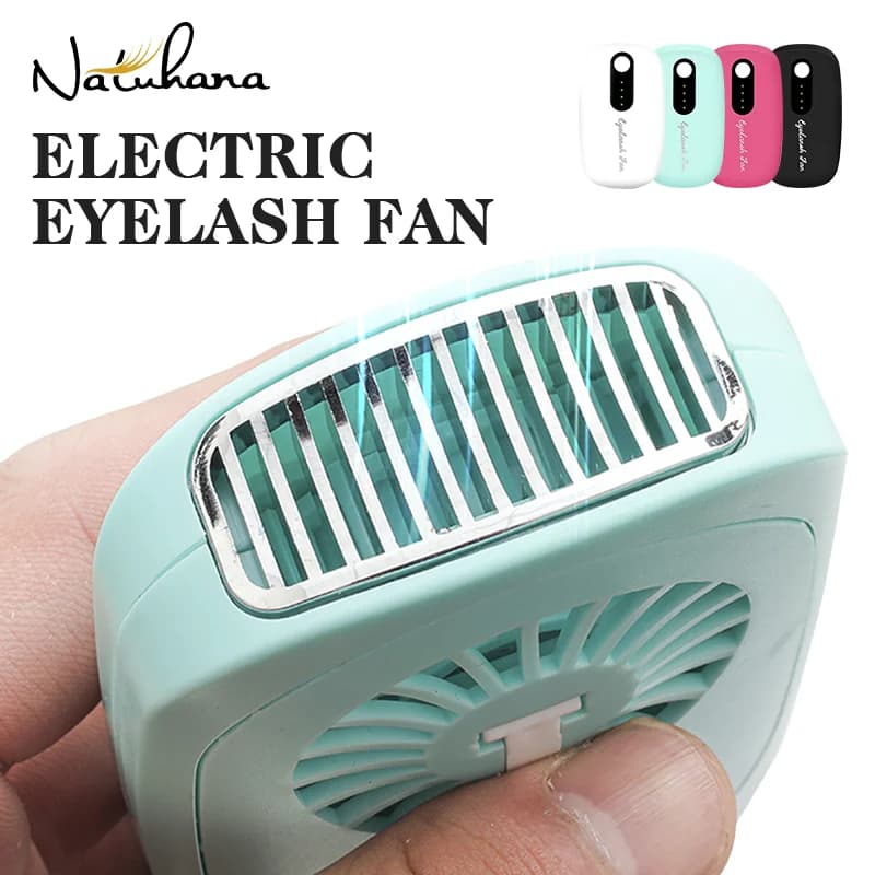 NATUHANA USB Charging Eyelashes Dryer Plant Fake Eyelashes Bladeless Blade Electrical Consumption Weather Machine Organ Makeup Tool