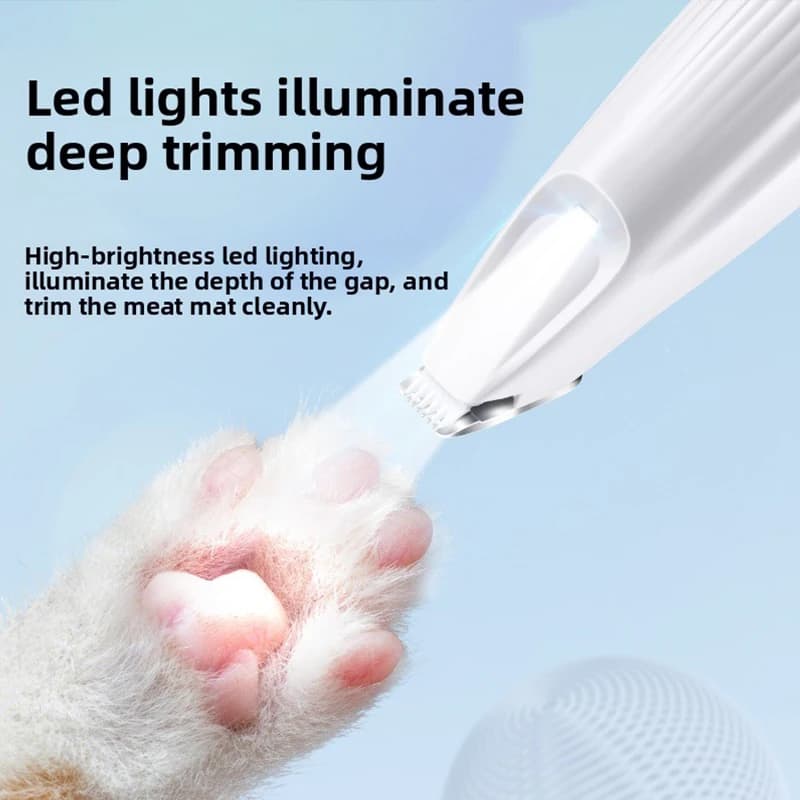 Nuovo Tosatore Elettrico per Animali Domestici con Luce LED per Cani e Gatti, Strumento Silenzioso per la Toelettatura, Ricarica USB