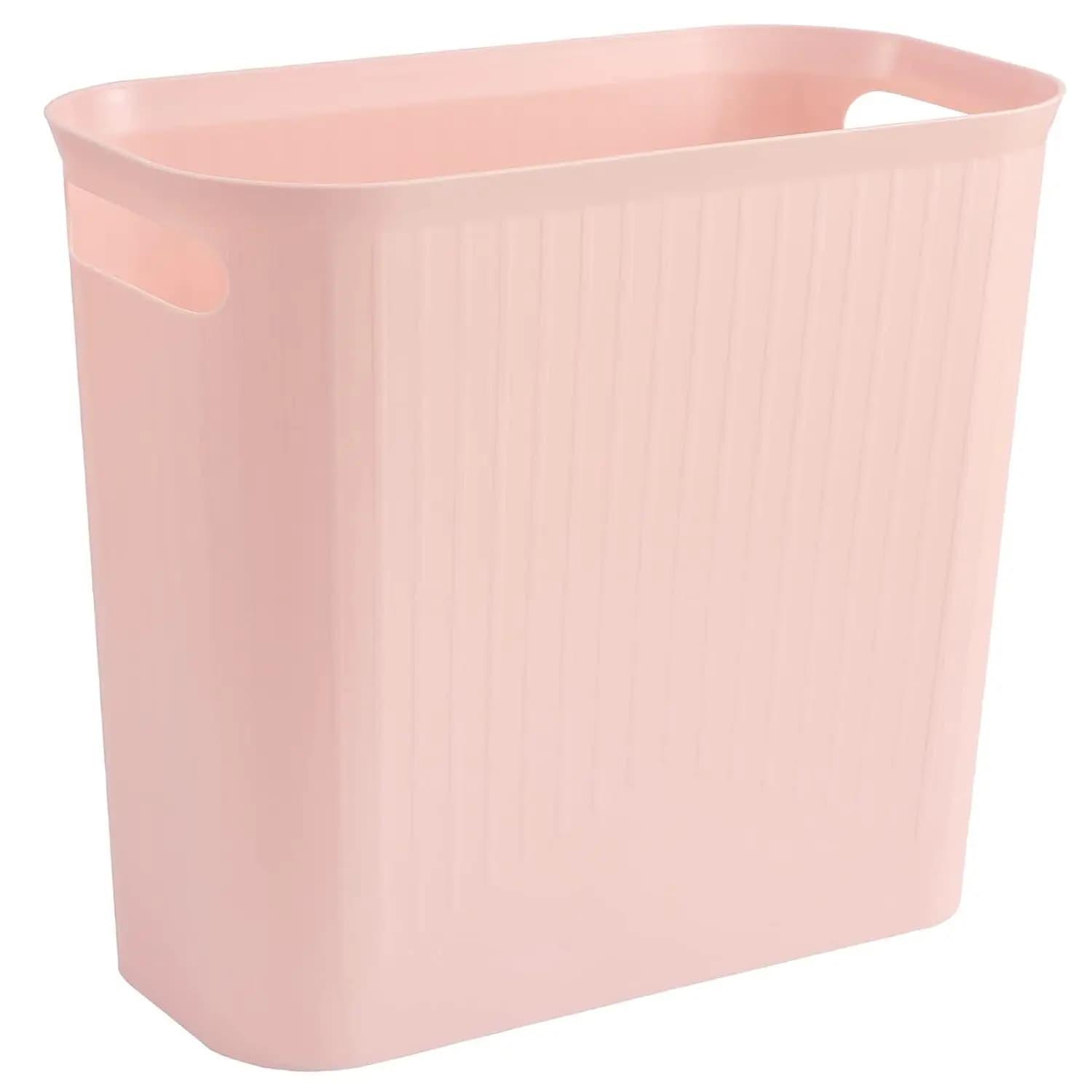 3.5 Gallon Slim Trash Can with Handles, Rectangular Waste Basket for Bathroom, Bedroom, Office, Kitchen, Small Garbage Bin