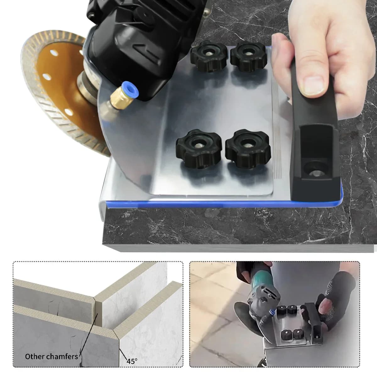 Telaio per smusso Sedile da 45 gradi Mitra smussata Utensile per la casa Taglierina Sega elettrica Piastrelle di ceramica Lavorazione del legno e strumenti Regolazione gratuita Dimensioni