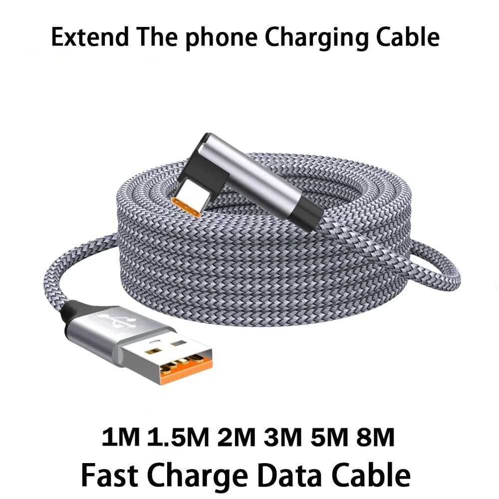 Cavo dati USB 6A da USB a Type-C a ricarica rapida, cavo intrecciato USB-C per ricarica rapida, compatibile con Samsung, Huawei, Xiaomi, Oneplus
