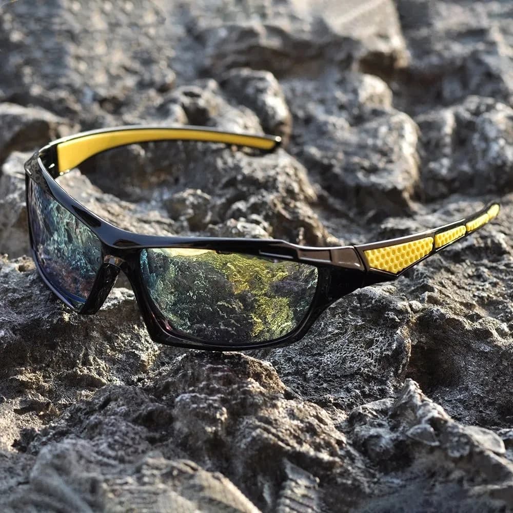 Occhiali da sole da ciclismo polarizzati Occhiali da bicicletta antivento anti-UV per sport all'aria aperta Occhiali da sub casual leggeri