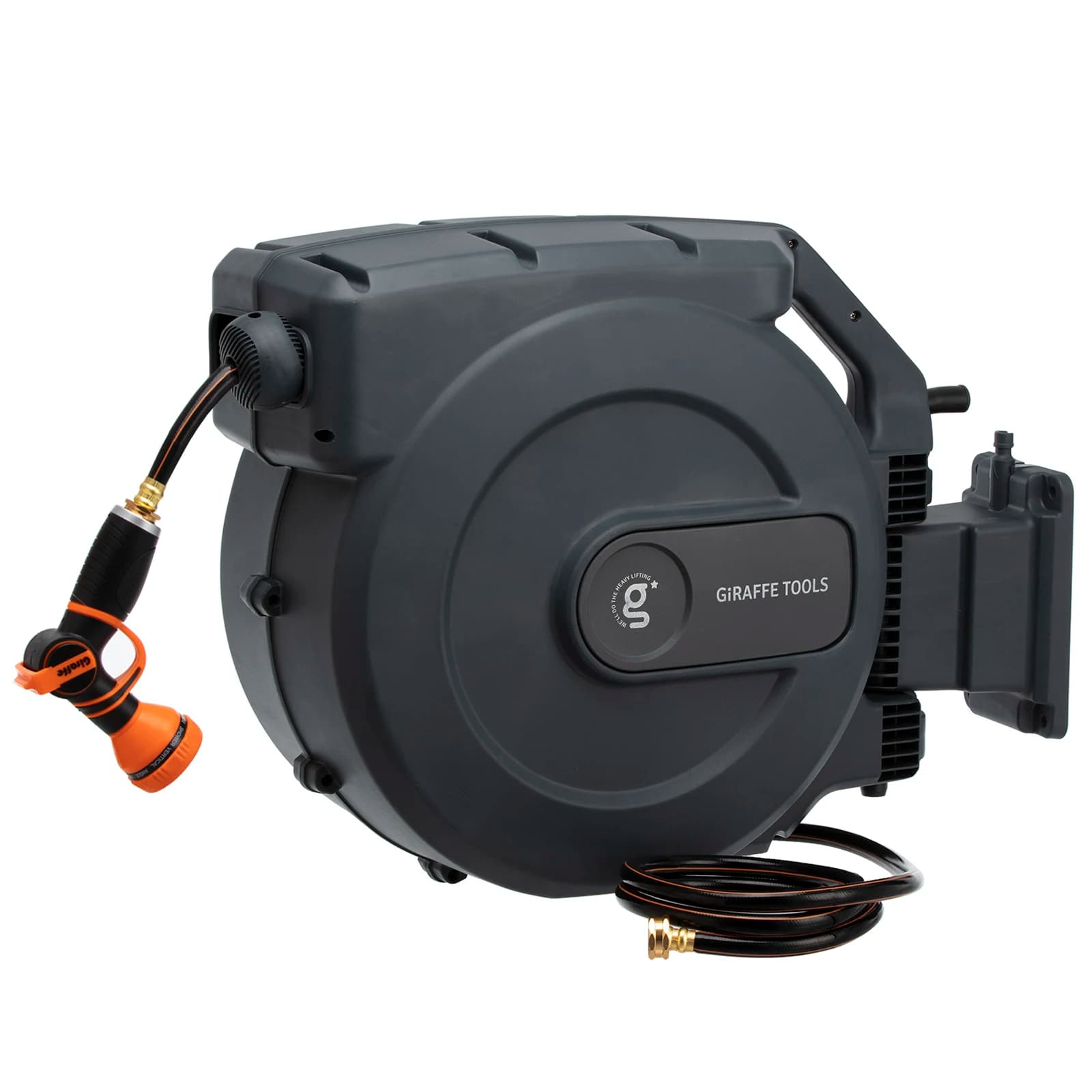 Giraffa Tools AW50 1/2"x 155 ft, retractable garden hose for heavy duty with lock of any length, slow return system