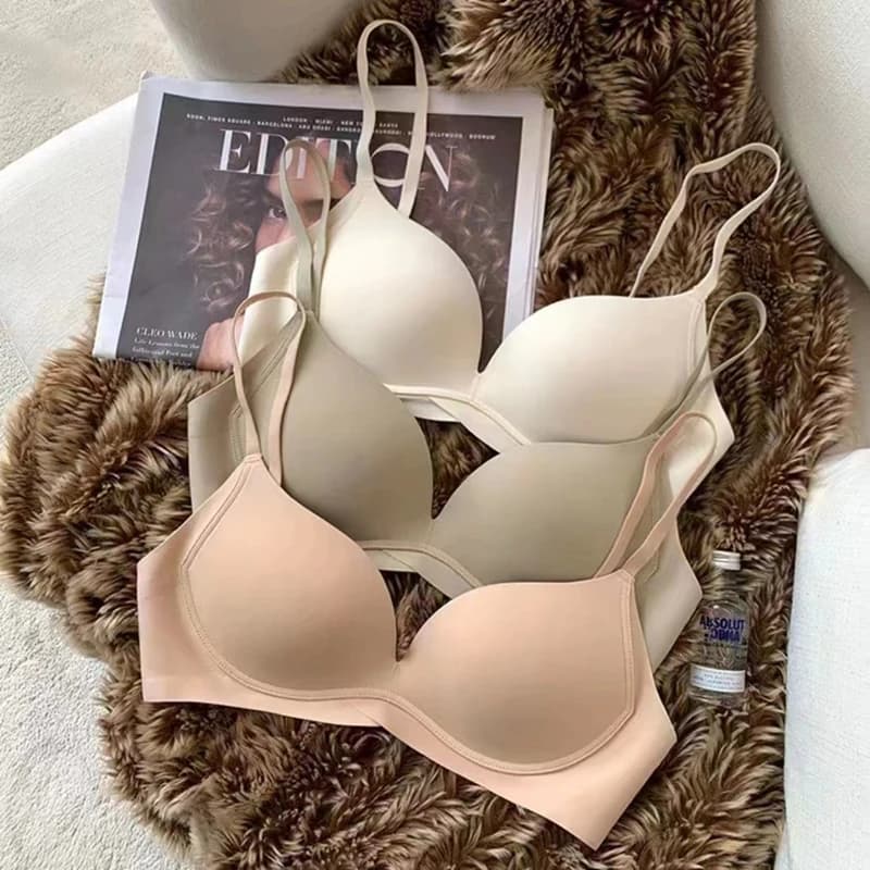 Reggiseno da donna senza tracce, petto piccolo, Push Up, Push Up, senza anello in acciaio, comodo intimo sportivo antiurto da donna