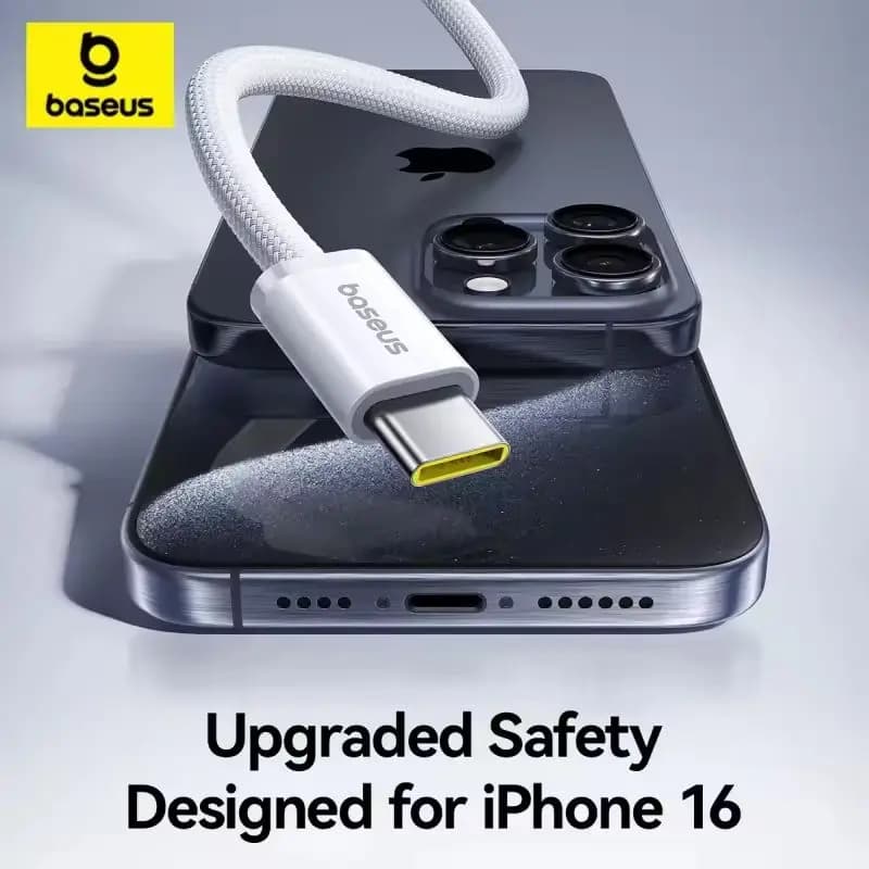 Cavo USB C Baseus da 100 W per iPhone 16 15 Plus Pro Max Cavo di tipo C per MacBook Pro iPad PD Cavo di ricarica rapido Cavo di tipo C